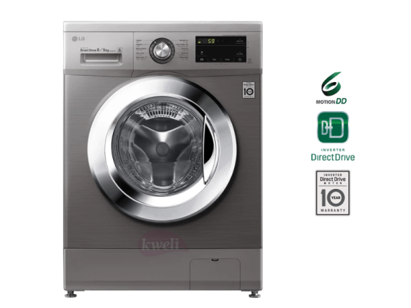 LG 8/5kg Front Load Washer/Dryer F4J3TMG5P; 6-motion Direct Drive, 1200rpm, Baby Care, Quick Wash Dryers front load washing machine 3