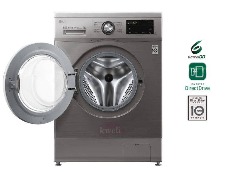 LG 8/5kg Front Load Washer/Dryer F4J3TMG5P; 6-motion Direct Drive, 1200rpm, Baby Care, Quick Wash Washing Machines front load washing machine 3