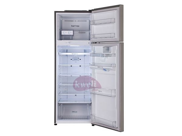 LG 284-liter Refrigerator GL-C332RLBN; Double Door, Top Freezer, Frost-free, Door Cooling+™, Linear Cooling™, Multi Air Flow, Inverter Linear Compressor Refrigeration EverCool 4