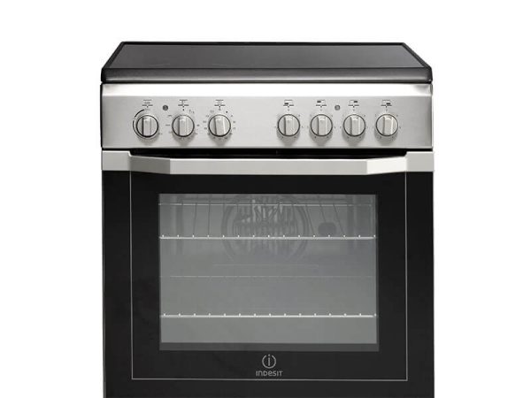 Indesit 4 Electric Cooker with Ceramic Cooktop + Electric Oven, 60cm – I6VV2AX Electric Cookers ceramic cooker 3
