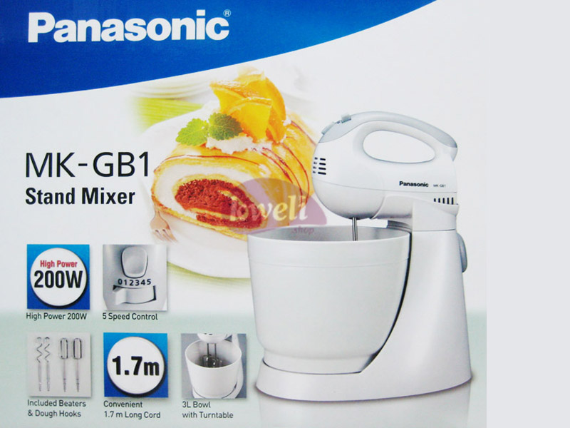 Panasonic Stand Mixer – MKGB1, Cake Mixer with Bowl, 2.1kg, 200w Cake Mixers Egg Mixer 3