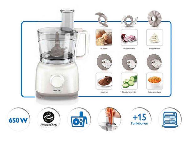 Philips Daily Food Processor + 15 Functions – HR7627, 650W Food processors 5