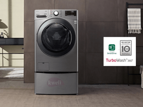 LG 18/10kg Front Load Washer Dryer F0L2CRV2T2; +Miniwash, TurboWash™, TurboDry, 6 Motion Direct Drive, Steam™, Add Items Washing Machines front load washing machine