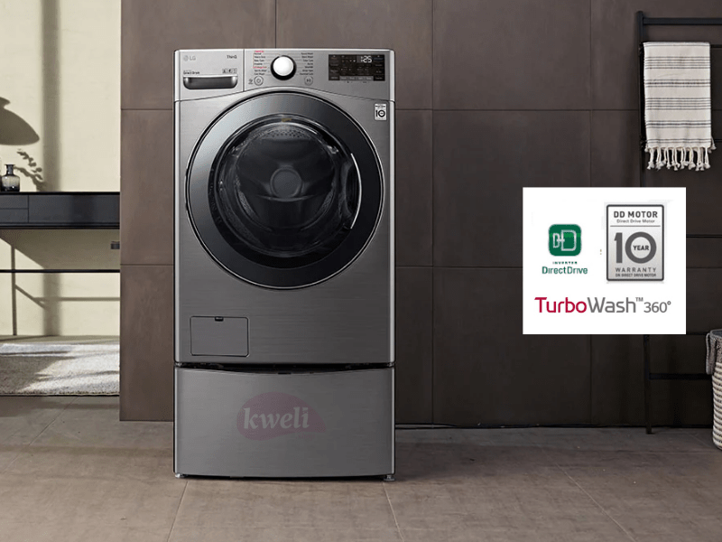 LG 18/10kg Front Load Washer Dryer F0L2CRV2T2; +Miniwash, TurboWash™, TurboDry, 6 Motion Direct Drive, Steam™, Add Items Dryers front load washing machine 2