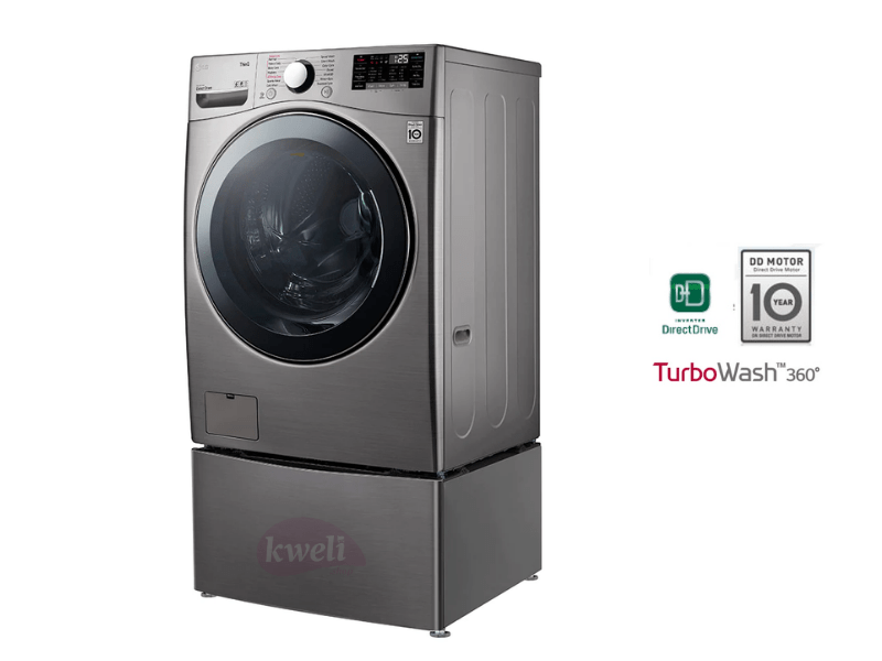 LG 18/10kg Front Load Washer Dryer F0L2CRV2T2; +Miniwash, TurboWash™, TurboDry, 6 Motion Direct Drive, Steam™, Add Items Washing Machines front load washing machine 3