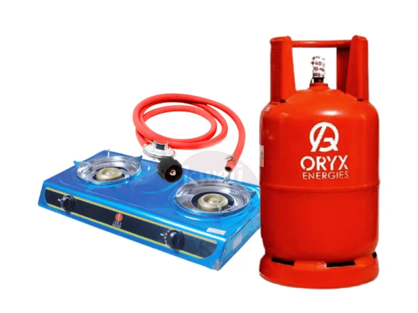 Oryx Gas 13kg Full Set with 2 Burner Gas Stove - Ready to Cook