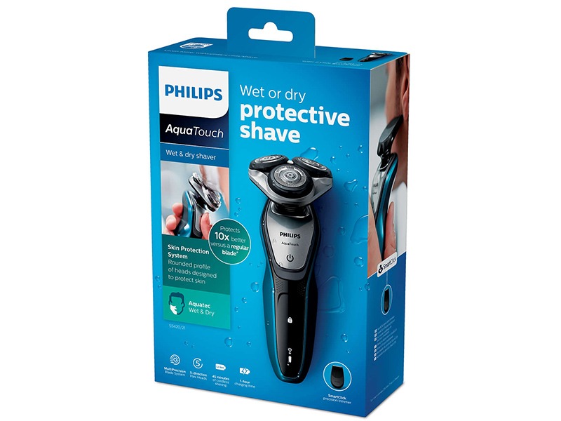 Philips AquaTouch Wet and dry Electric Shaver, Rechargable – S5420/21 Shavers Shaver 6