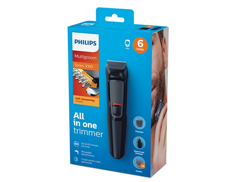 Philips 6-in-1 Multigroom Kit, Cordless Trimmer, Series 3000 MG3710/13 Trimmers Shaver 2
