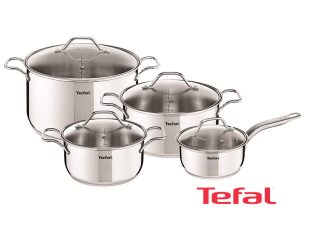 Tefal Intuition 8 Pieces Pots and Pan Set – A702S885; Non-stick, Stainless Steel, Gas, Electric + Induction Tefal Cookware