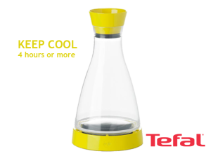 TEFAL Flow Friend Cooling Jug, Yellow – 1 liter – K3056112 Drinkware 2