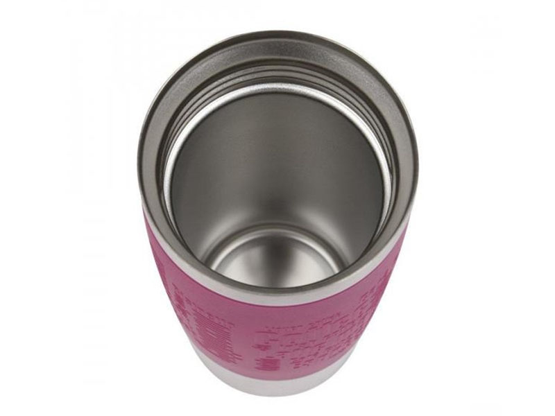 TEFAL Thermal Travel Mug 0.36 liter, Raspberry Silver – K3087114 Drinkware 4