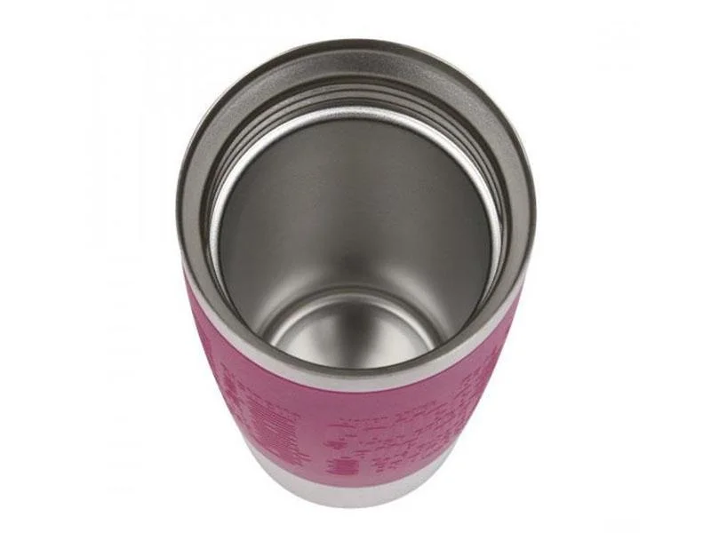 TEFAL Thermal Travel Mug 0.36 liter, Raspberry Silver – K3087114 Drinkware 6