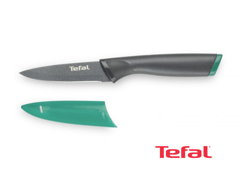 Tefal Fresh Kitchen Paring Knife + Case, 9cm, Stainless Steel 12cm – K1220614 Knives Kitchen Knives 2