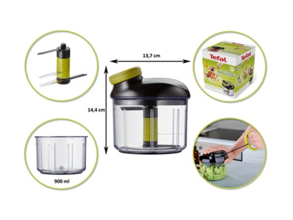 Tefal Easypull Non-electric Food Processor/Chopper, 900ml – K1320404 Choppers Food Choppers 8