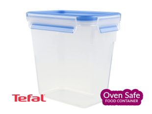 Tefal MasterSeal Fresh Rectangle Food Storage, Clear-Blue, 1.6l – K3021912 Ovensafe Food Containers Oven Dishes 2