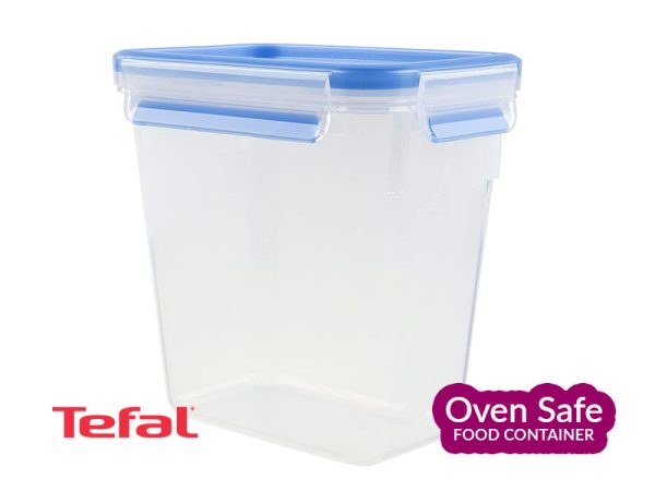 Tefal MasterSeal Fresh Rectangle Food Storage, Clear-Blue, 1.6l – K3021912 Ovensafe Food Containers Oven Dishes 4