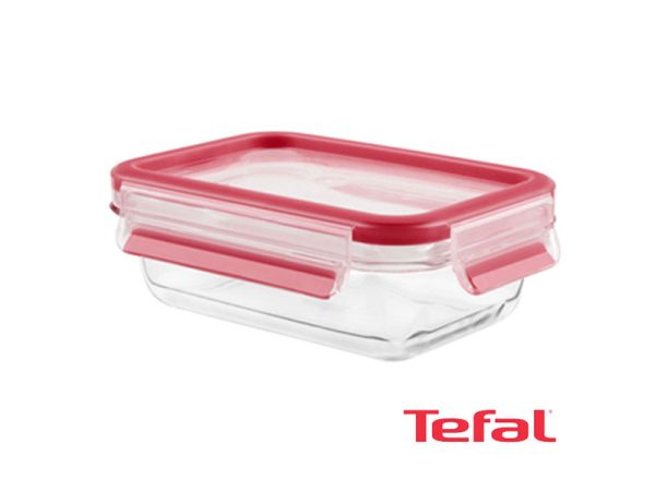Tefal Masterseal Glass Food Conservation Container, Red - 0.5l - K3010212