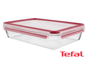 Tefal Masterseal Glass Food Conservation Container, Red – 3l – K3010612 Ovensafe Food Containers