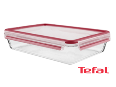 Tefal Masterseal Glass Food Conservation Container, Red – 3l – K3010612 Ovensafe Food Containers 4