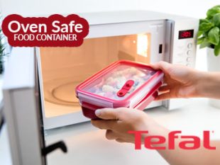 Tefal Masterseal Micro-fibre Food Conservation Container, Red – 1l – K3102312 Ovensafe Food Containers 2