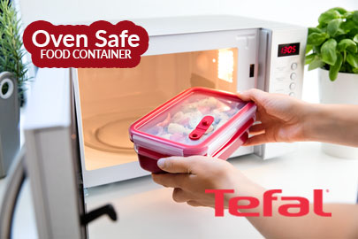 Tefal Masterseal Micro-fibre Food Conservation Container, Red – 1l – K3102312 Ovensafe Food Containers 3