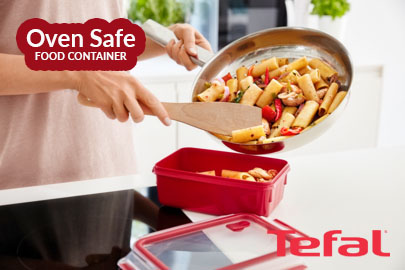 Tefal Masterseal Micro-fibre Food Conservation Container, Red – 0.8l – K3102112 Ovensafe Food Containers 6