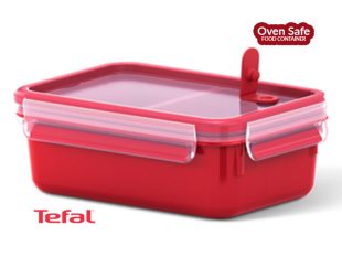 Tefal Masterseal Micro-fibre Food Conservation Container, Red – 1l – K3102312 Ovensafe Food Containers