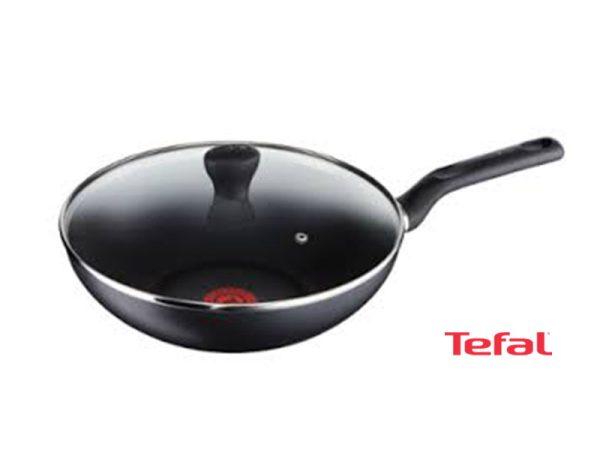Tefal Super Cook Wok Pan, Non-stick Frypan 28cm with Glass Lid – B1439214; Gas and Electric Frypan Pots and Pans Fry pan 3