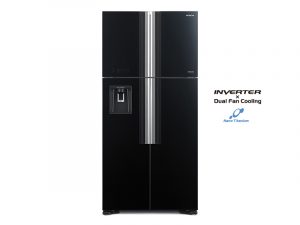 Hitachi 4 Door 600 liter Inverter Compressor Refrigerator with Water Dispenser RW660 PUN7GGR glass black 2 -