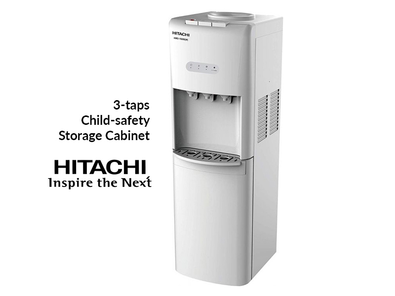 Hitachi Water Dispenser, 3 taps with Cabinet and Child-lock, Grey – HWD15000 Water Dispensers Water dispenser 2