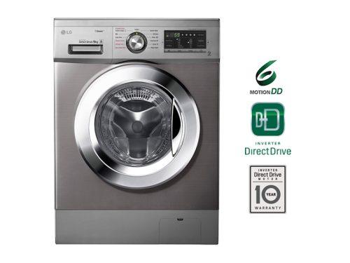 LG 9kg Front Load Washing Machine F4R3VYG6P; AI DD™, Steam™, Inverter Direct Drive, Smart Diagnosis, Bigger Drum Front Load Washing Machines