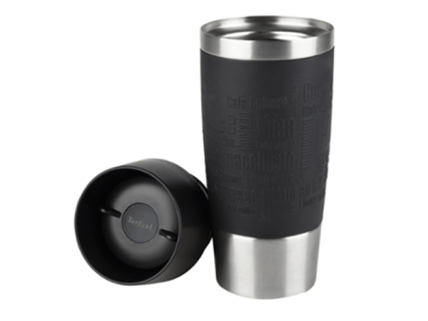 TEFAL Thermal Travel Mug 0.5 liter, Black Silver – K3081214 Travel Bottles 4