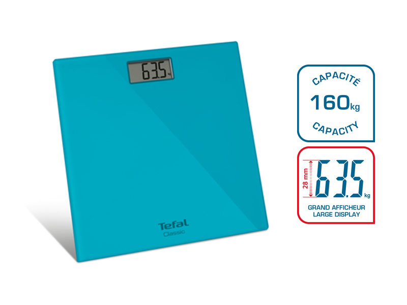 Tefal Bathroom Scale, Classic, Blue 160kg – PP1133V0 Bathroom Scales 3
