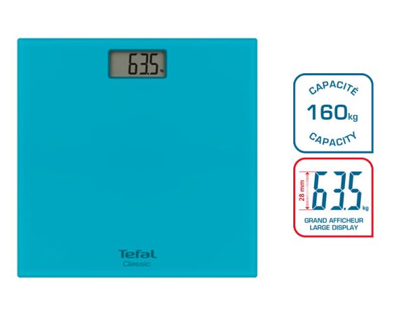 Tefal Bathroom Scale, Classic, Blue 160kg – PP1133V0 Bathroom Scales 5