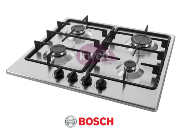 BOSCH Gas Hob, 60cm, 4 Gas Stainless Steel - Serie 4 - PGP6B5B60