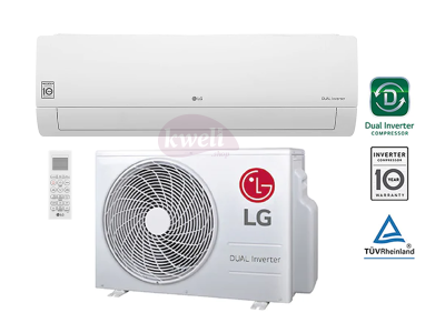 LG 18000 BTU Wall Split Air Conditioner, R410a – S4-Q18 KL3QA; DUAL Inverter Air Conditioner, 2.0HP, 70% Energy Saving, 40% Faster Cooling Wall Split ACs Wall Split AC 5