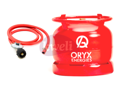 Oryx 6kg Gas Set – Filled Gas Cylinder with Regulator and Hosepipe LPG Cooking Gas 4