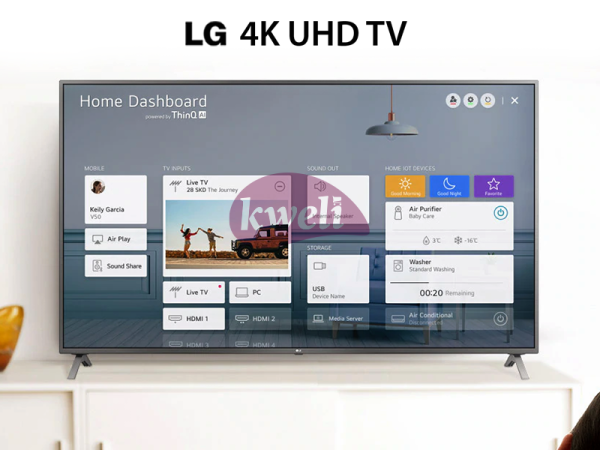 LG 50 Inch 4K UHD WebOS Smart TV 50UN7340PVC – UN73 Series, 4K Active HDR WebOS Smart AI ThinQ 4K UHD Smart TVs 3