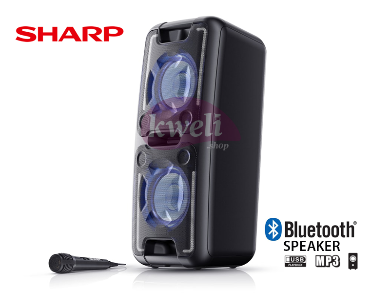 Sharp Bluetooth Party Speaker System PS-920; Boombox Speaker Bluetooth, Mic, Chargeable Battery, USB Bluetooth Speakers 2