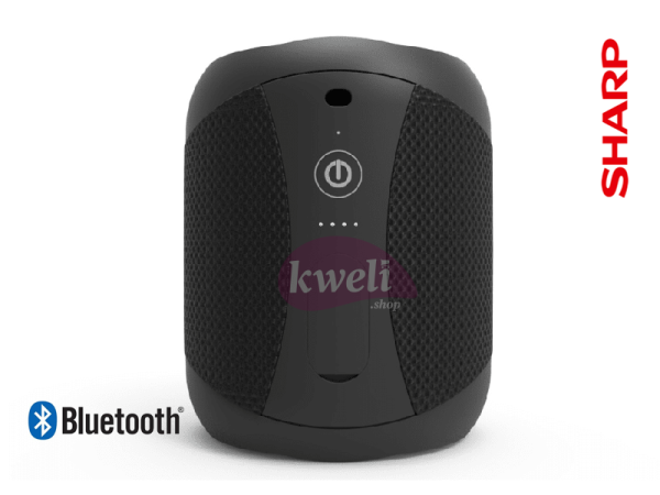 Sharp Portable Bluetooth Speaker GX-BT-180BK – USB Charging, IP56 certified, Speakerphone, Voice Assistant Ready Bluetooth Speakers 3