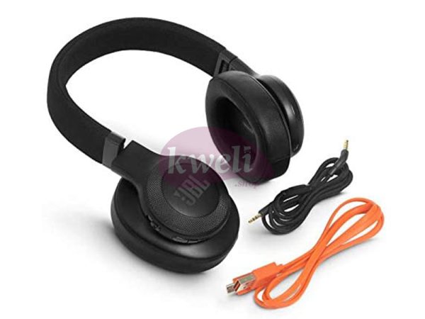 JBL Bluetooth Headphones E55BT - Over-Ear Surround Foldable, Includes Detachable Tangle-Free Textile Cable with Universal 1-Button Remote Control with Integrated Microphone