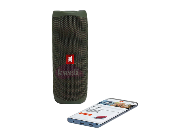 JBL FLIP 5 Bluetooth Portable Waterproof Speaker, 12hr playtime, Green Bluetooth Speakers 3