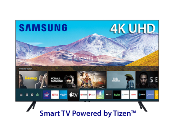Samsung 43 inch 4K Smart TV UA43TU8000; Crystal UHD TV, Apps by Tizen™, Free-to-air, HDR, Bluetooth, WiFi, Mirroring, Google Assistant, USB, HDMI, AV 4K UHD Smart TV 2