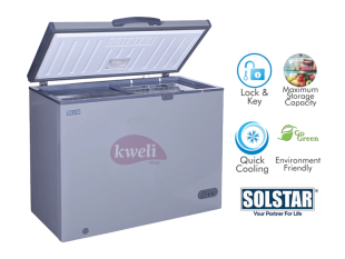 Solstar 350 liter Chest Freezer CF350-SGLBSS, Sliding Glass Door, Lock and Key Chest Freezers Deep Freezer