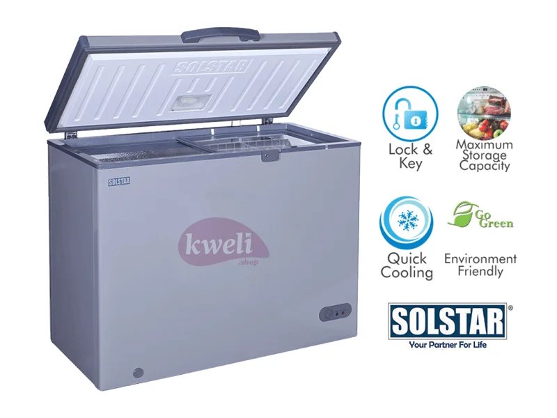 Solstar 350 liter Chest Freezer CF350-SGLBSS, Sliding Glass Door, Lock and Key Chest Freezers Deep Freezer 4