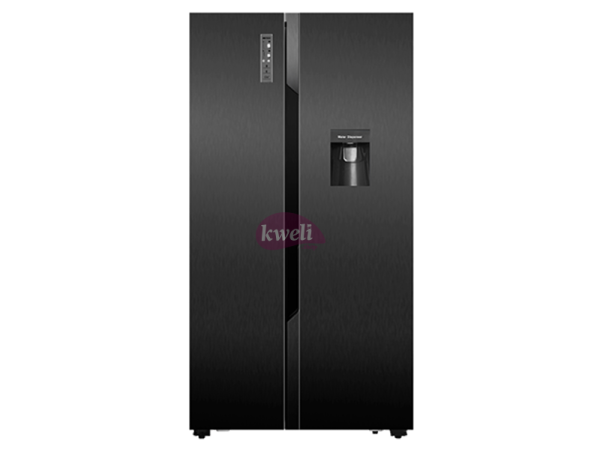 Hisense 670-liter French Door Refrigerator with Dispenser RS670N4WBU - Black, Side By Side Refrigerator