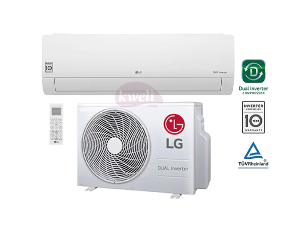 LG 12000 BTU Wall Split Air Conditioner, R410a – S4-Q12JA3QB; DUAL Inverter Air Conditioner, 1.5HP, 70% Energy Saving, 40% Faster Cooling Wall Split ACs Wall Split AC 3