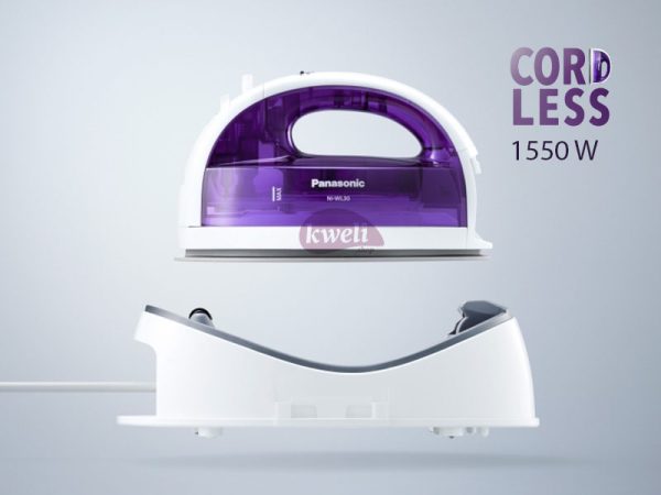 Panasonic Cordless Steam Iron, 1550 watts, Violet Color – NI-WL30VTH Cordless Irons Flat Irons 3