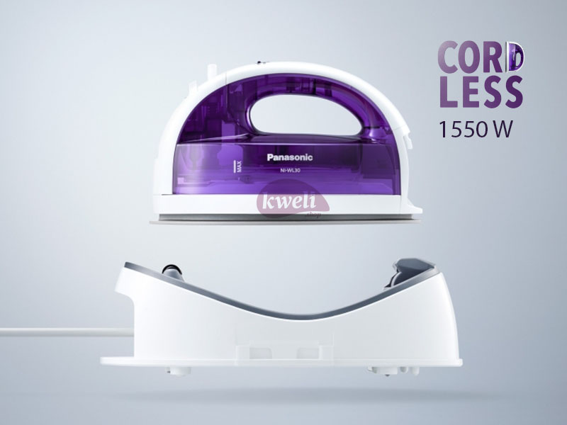 Panasonic Cordless Steam Iron, 1550 watts, Violet Color – NI-WL30VTH Cordless Irons Flat Irons