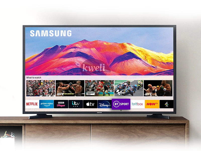Samsung 40 inch Full HD Smart TV UA40T5300; HDR, Apps by Tizen™, Remote Access, Free-to-air, Bluetooth, WiFi, Mirroring, USB, HDMI, AV, Alexa & Google Assistant HD TVs TVs with Netflix